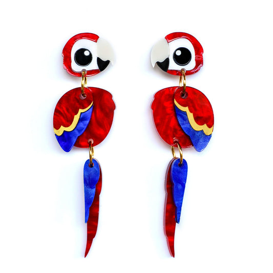WHOLESALE - Scarlet Macaw Earrings