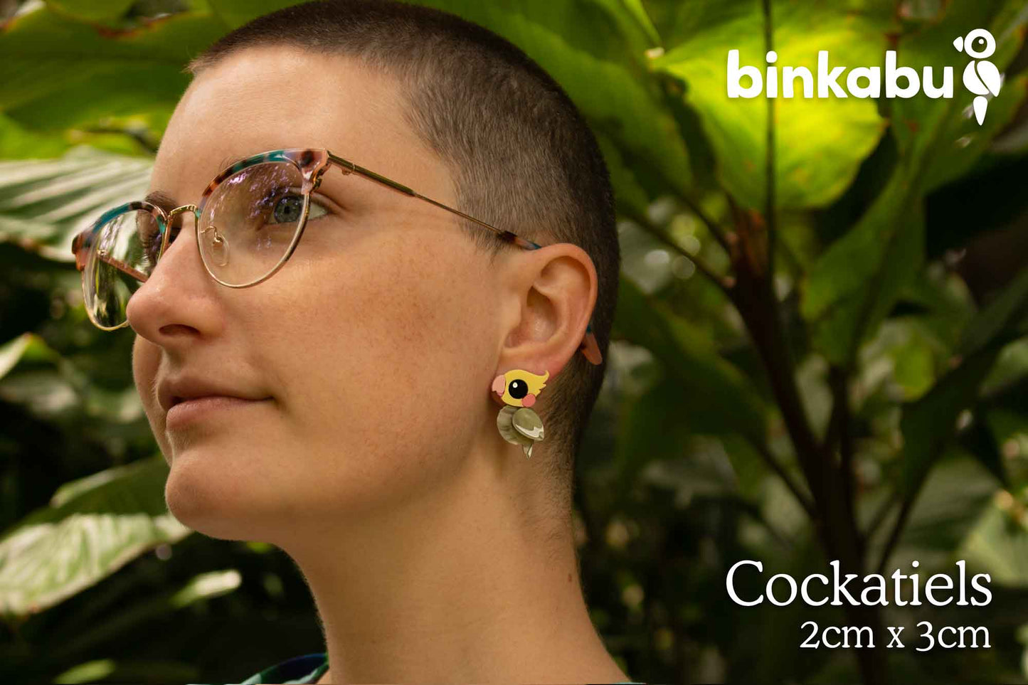Cockatiel Studs - Statement Bird Earrings