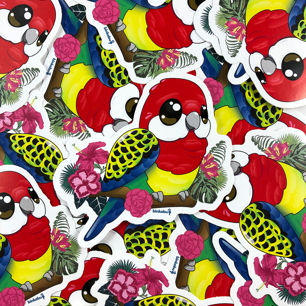 Binkabu eastern rosella vinyl sticker