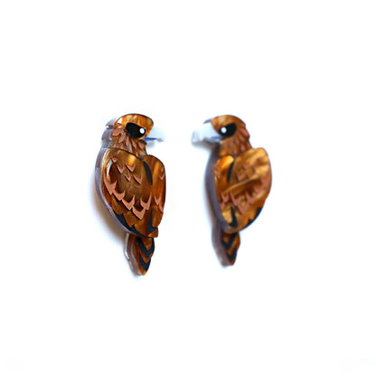 BINKABU wedge-tailed eagle stud bird earrings